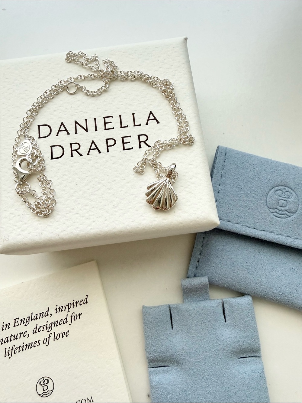 Daniella Draper Sterling SILVER SCALLOP SEASHELL NECKLACE